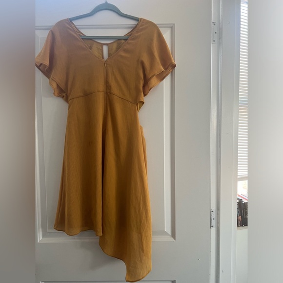 BCBGMaxAzria Yellow Mini Dress - Picture 3 of 4